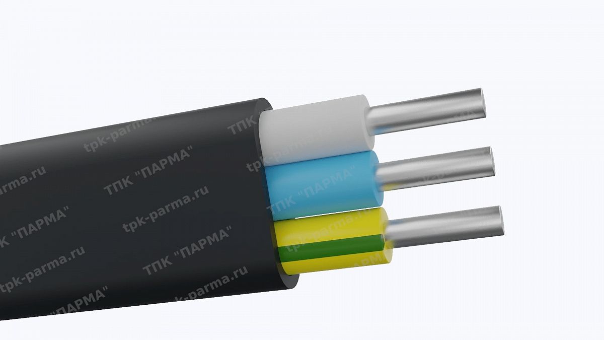 Фотография провода Кабель АВВГнг-П 3х10 - 1кВ